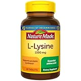 Nature Made L-Lysine 1000 mg, Dietary Supplement, 60 Tablets, 60 Day Supply