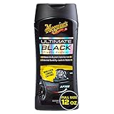 Meguiar's Ultimate Black Plastic Restorer - Restores Black Plastic & Faded Trim Pieces While Adding Durability & UV Protection - 12 Oz