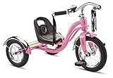 Schwinn Roadster Bike for Toddler, Kids Classic Tricycle, Low Positioned Steel Trike Frame w/ Bell & Handlebar Tassels, Rear Deck Made of Genuine Wood, for Boys and Girls Ages 2-4 Year Old, Light Pink