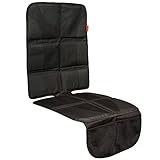 Lusso Gear Car Seat Protector for Child Car Seat, Non-Slip Waterproof Car Seat Protector for Leather Seats with Thick Padding and 2 Mesh Storage Pockets, Baby Seat Protectors Under Carseat (Black)