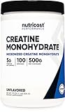 Nutricost Creatine Monohydrate Micronized Powder 500G, 5000mg Per Serv (5g) - Micronized Creatine Monohydrate, 100 Servings