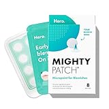 Mighty Patch Micropoint for Blemishes from Hero Cosmetics - Hydrocolloid Acne Spot Treatment Patch for Early Stage Zits and Hidden Pimples, 395 Proprietary Micropoints (8 Patches)