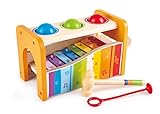 Hape Pound & Tap Bench with Slide Out Xylophone - Award Winning Durable Wooden Musical Pounding Toy for Toddlers