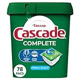 Cascade Complete Dishwasher Pods, Dishwasher tabs, Dish Washing Pods for Dishwasher, Dishwasher tablets, Fresh Scent ActionPacs, 78 Count