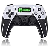 Dragon Grips Controller Grips for PS5 Controllers Textured Skin kit for Playstation 5 Dualsense. Haptic Compatible Gaming Controller Grip Skins for Buttons, triggers, D-pad Black 22 pcs (Single Unit)