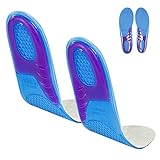 Envelop Gel Insoles for Men - Shoe Inserts for Walking, Running, Hiking - Insoles for Standing All Day - Cushion Soles for Heels, Arch Support, Plantar Fasciitis Flat Feet - Sneaker Boot Insoles