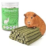 Bissap Timothy Hay Sticks for Rabbits 38PCS, Natural Timothy Grass Molar Teeth Stick Chew Toys for Bunnies Chinchillas Guinea Pigs Hamsters and Other Small Animals Treats