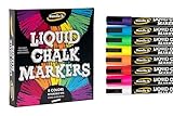 Chalk Markers - 8 Vibrant, Erasable, Non-Toxic, Water-Based, Reversible Tips, For Kids & Adults for Glass or Chalkboard Markers for Businesses, Restaurants, Liquid Chalk Markers (Vibrant 6mm)