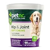 PetNC Natural Care Hip and Joint Soft Chews for Dogs, 90 Count,Liver,0.03 pounds