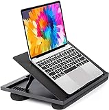 Adjustable Lap Desk - with 8 Adjustable Angles & Dual Cushions Laptop Stand for Car Laptop Desk, Work Table, Lap Writing Board & Drawing Desk on Sofa or Bed by HUANUO