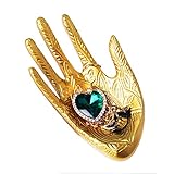 Lemonandeus Buddha Hand Jewelry Dish Trinket Rings Holder Jewelry Ring Tray (gold)