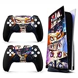 HK Studio Anime Eyes Decal Sticker Skin Specific Cover for PS5 Disc Edition - Waterproof, No Bubble, Including 2 Controller Skins and Console Skin