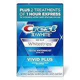 Crest 3D Whitestrips, Vivid Plus, Teeth Whitening Strip Kit, 24 Count (Pack of 1)