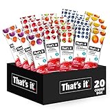 That's it Fruit Bars Snack Gift Box { 20 Pack }100% All Natural, Gluten-Free, Vegan, Low Carb Snacks - Healthy Fruit Snacks Bulk Variety Pack(Strawberry, Mango, Blueberries, Cherries & Fig Bars)