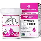 Physician's Choice Probiotics for Women - 50 Billion CFU - 6 Diverse Strains For Women + Organic Prebiotics - Digestive, UT, & Feminine Health - Cranberry Extract & D-Mannose - Womens Probiotic - 30ct