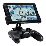 Fixture S1 Gaming Console Monitor and Controller Mount Compatible with Nintendo Switch and Pro Controller, Adjustable Video Game Holder Stand Clip, Gray