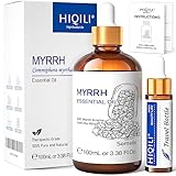 HIQILI Myrrh Essential Oil, for Skin, Masssge, Pain Relief, 100% Pure & Natural - 3.38 Fl Oz