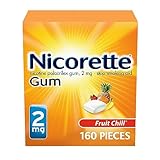 Nicorette 2 mg Nicotine Gum to Help Stop Smoking - Fruit Chill Flavored Stop Smoking Aid, 160 Count
