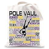 BWWKTOP Pole Vaulter Tote Bag Pole Vaulter Gifts Pole Vault Coach Gifts Field Athletics Tote Bag (Pole Vault)