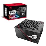 ASUS ROG STRIX 1000W Gold PSU, Power Supply (ROG heatsinks, Axial-tech fan design, dual ball fan bearings, 0dB technology, 80 PLUS Gold Certification, fully modular cables, 10-year warranty)