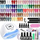 JODSONE Gel Nail Polish Kit with U V Light 32 Colors Gel Polish Nail Kit Soak Off Gel Nail Set Manicure Tools Nail Gel Kit Gifts for Women