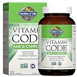 Garden of Life Raw B Complex - Vitamin Code - 120 Vegan Capsules, High Potency Vitamins for Energy & Metabolism with B2 Riboflavin, B1, B3, B6, Folate, B12 as Methylcobalamin & Biotin Plus Probiotics