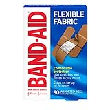 Band-Aid Brand Flexible Fabric Adhesive Bandages for Comfortable Flexible Protection & Wound Care of Minor Cuts & Scrapes, with Quilt-Aid Technology to Cushion Painful Wounds, Assorted Sizes, 30 ct