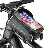ROCKBROS Bike/Bicycle Phone Front Frame Bag, Waterproof, Tube Bag ,Cycling Pouch Compatible Phone Under 6.5”