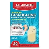 All Health Advanced Fast Healing Hydrocolloid Gel Bandages, Regular 20 ct | 2X Faster Healing for First Aid Blisters or Wound Care, 20 Count