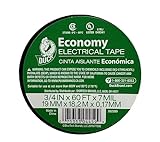 Duck Brand 282289 Economy Electrical Tape, 3/4-Inch by 60 Feet, Single Roll, Black