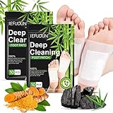 20PCS Foot Pads, Natural Bamboo Vinegar Ginger Powder Foot Pads, Easy to Use and Feel Better, Ginder Foot Pads for Relaxation, Relieve Stress, Remove Dampness, Pain Relief