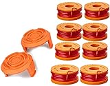 Trimmer Spool Line for Worx，Edger Spool Compatible with Worx trimmer spools Weed Eater String,Trimmer Line Refills 0.065 inch for Electric String Trimmers，Weed Wacker Spool Replacement Parts