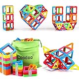 Upgraded Magnetic Blocks Tough Tiles STEM Toys for 3+ Year Old Boys and Girls Learning by Playing Games for Toddlers Kids, Compatible with Major Brands Building Blocks - STARTER SET
