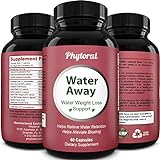 Premium Water Pills Diuretic Natural & Pure Dietary Supplement for Water Retention Relief Weight loss Detox Cleanse for Men & Women with Vitamin B-6 Potassium Chloride Dandelion Root by Phytoral