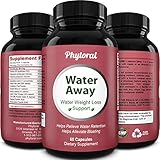 Premium Water Pills Diuretic Natural & Pure Dietary Supplement for Water Retention Relief Weight loss Detox Cleanse for Men & Women with Vitamin B-6 Potassium Chloride Dandelion Root by Phytoral