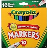 Crayola Ultraclean Broadline Classic Washable Markers (10 Count), (Pack of 2)
