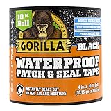 Gorilla Waterproof Patch & Seal Tape 4' x 10' Black, (Pack of 1)