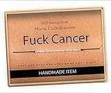 Cancer Gifts for Women Cancer Survivor Bracelet for Women Chemo Cancer Patient Gifts for Cancer Patients Fuck Cancer Morse Code Bracelet for Women