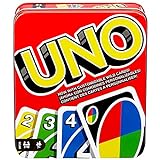 UNO Card Game for Family Night, Travel Game & Gift for Kids in a Collectible Storage Tin for 2-10 Players (Amazon Exclusive)
