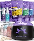 Tress Wellness Waxing Kit for hair removal +Wax Warmer +Easy to use +For Sensitive skin