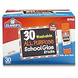 Elmer's All Purpose School Glue Sticks, Washable, 7 Gram, 30 Count