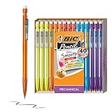 BIC Xtra-Smooth Mechanical Pencils with Erasers, Bright Edition Medium Point (0.7mm), 40-Count Pack, Bulk Mechanical Pencils for School or Office Supplies