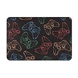 Kuilepa Gamepad Joystick Game Door Mat Indoor Rug Inside Front Entrance Non-Slip Low Profile Washable for Entryway 16'X24'