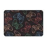 Kuilepa Gamepad Joystick Game Door Mat Indoor Rug Inside Front Entrance Non-Slip Low Profile Washable for Entryway 16'X24'