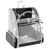 Texsens Innovative Traveler Bubble Backpack Pet Carriers for Cats and Dogs (Black)