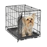 MidWest Homes for Pets Newly Enhanced Single Door iCrate Dog Crate, Includes Leak-Proof Pan, Floor Protecting Feet , Divider Panel & New Patented Features