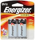 Energizer 9V Batteries, 2 Count MAX Premium Alkaline 9 Volt