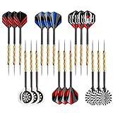 Accmor Steel Tip Darts, Professional Metal Darts, Darts Metal Tip Set, Metal Darts for Dartboard,18 pcs