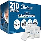 Care Touch Lens Cleaning Wipes for Eyeglasses, 210ct - Eyeglass Wipes Individually Wrapped, Eye Glass Cleaning Wipes, Lenses Wipes for Cleaning Glasses, Eye Glass & Sunglass Cleaner, Eye Glasses Wipes