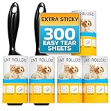 Lint Rollers for Pet Hair, Sticky, Remover for Couch, Clothes Furniture and Carpet. Dog Hair Remover Cat Hair, Animal Fur, Fuzz. 5 Large Lint Rollers